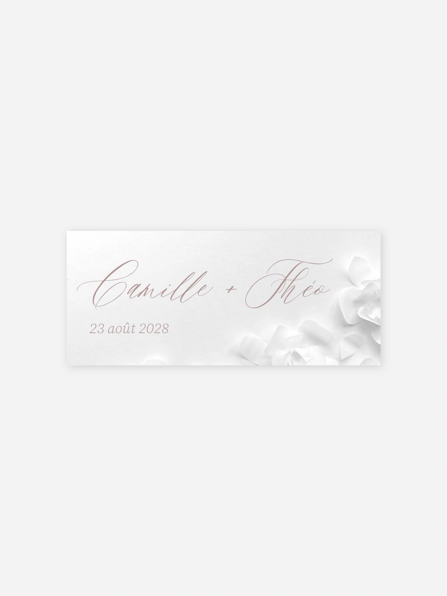 Étiquette cadeau mariage Poème sur papier