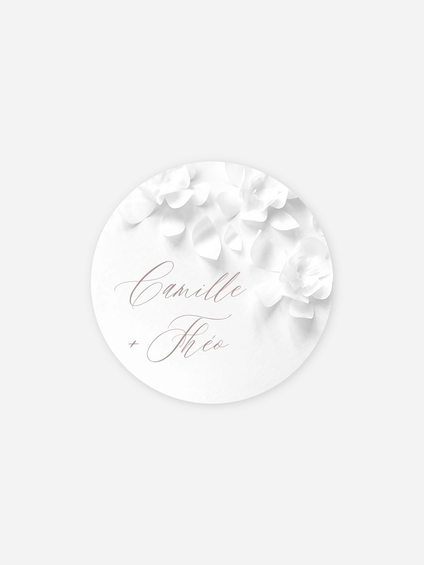Étiquette cadeau mariage Poème sur papier