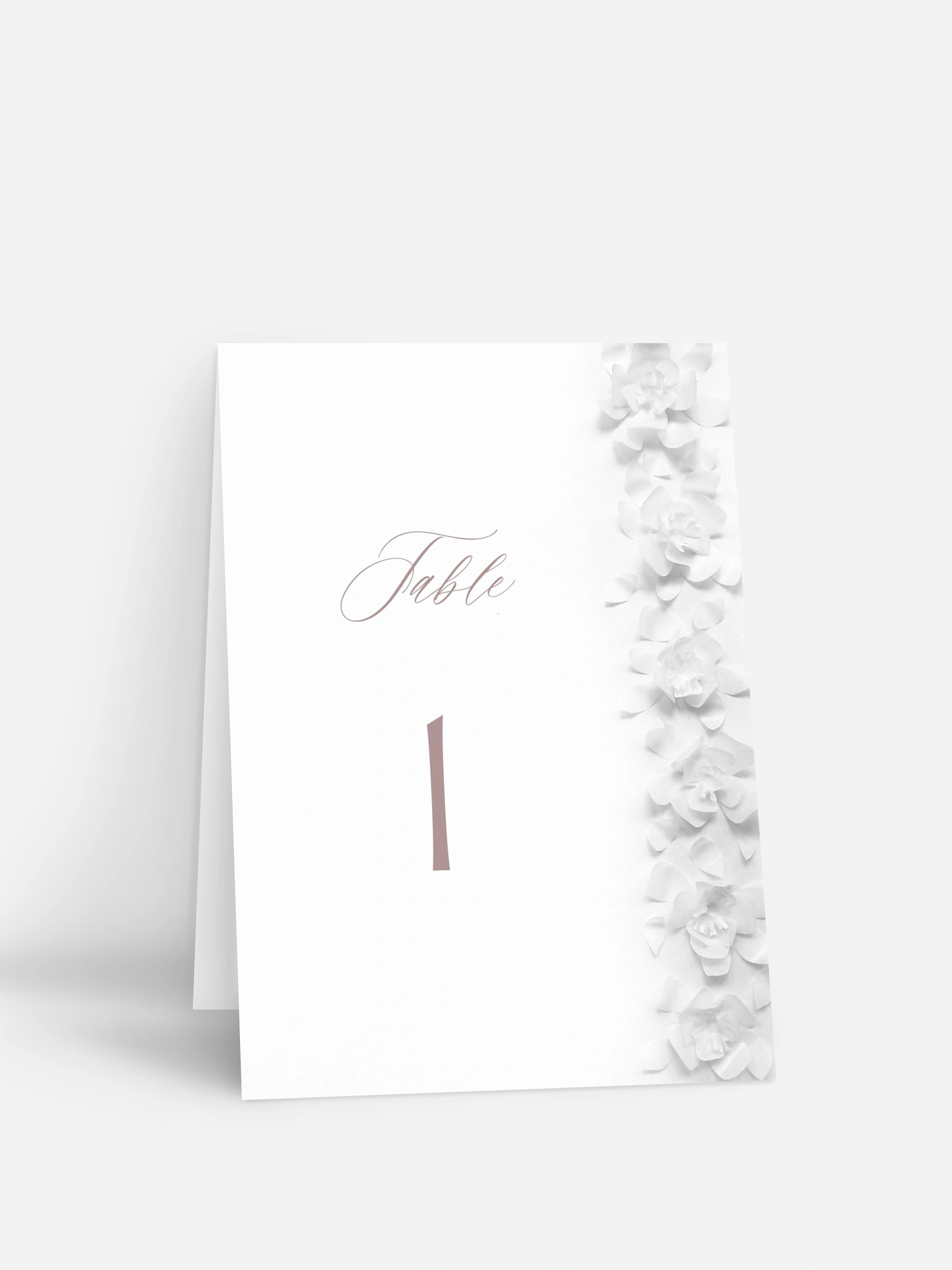 Numéro de table mariage Poème sur papier