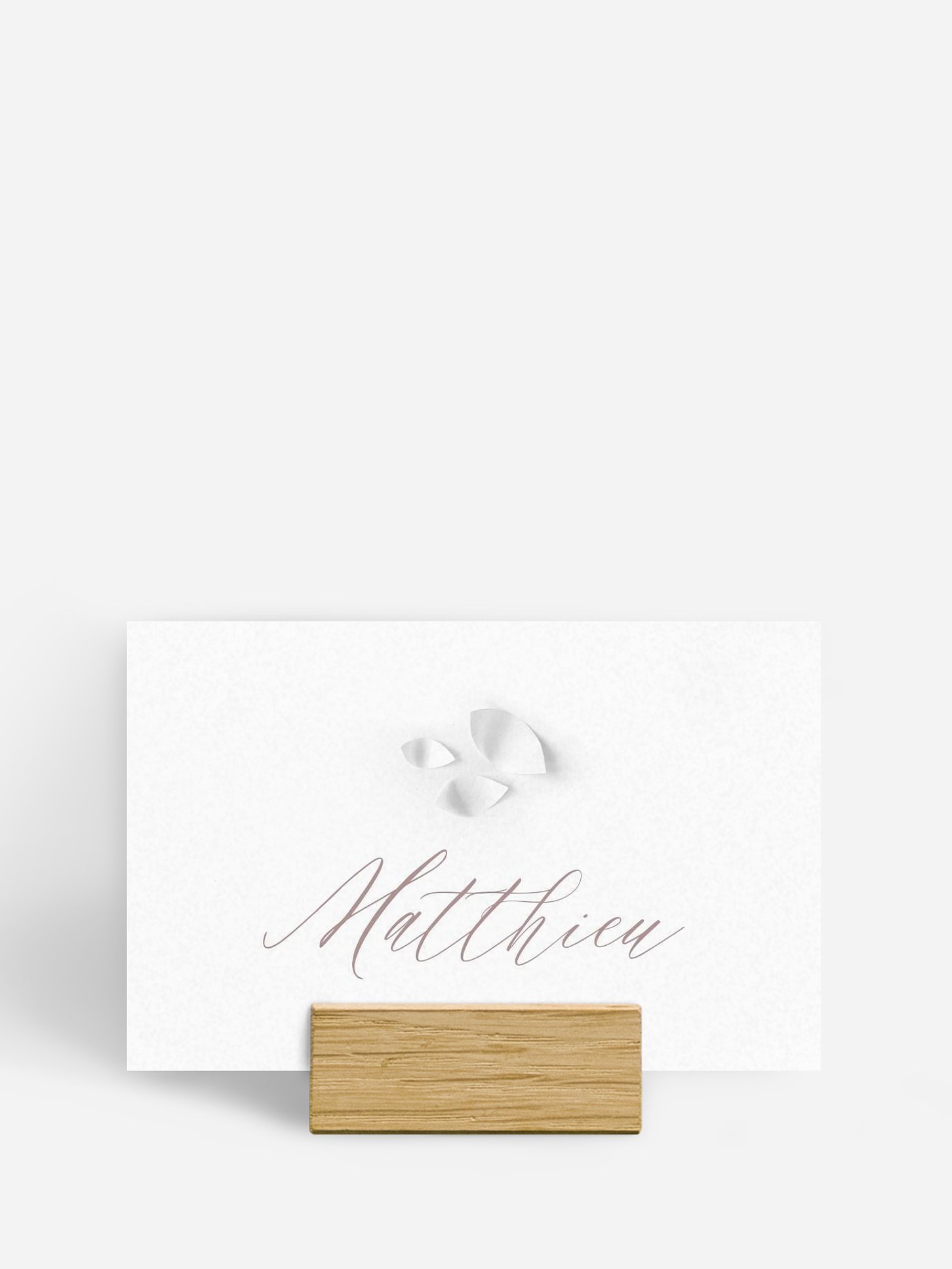 Marque-place mariage Poème sur papier