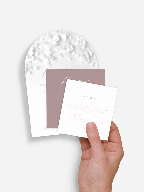 Faire-part de mariage Poème sur papier