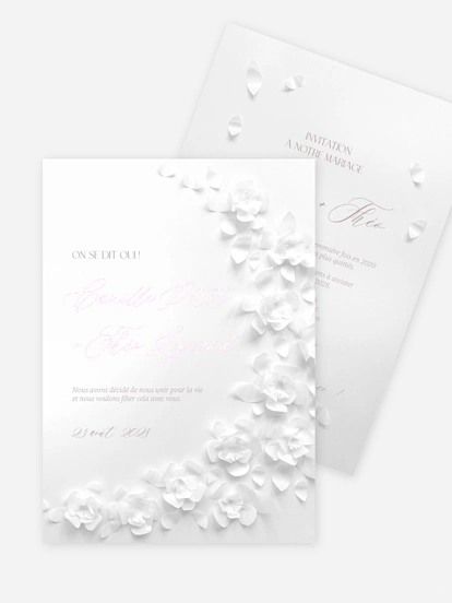 Faire-part de mariage Poème sur papier