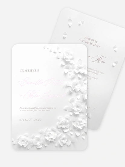 Faire-part de mariage Poème sur papier