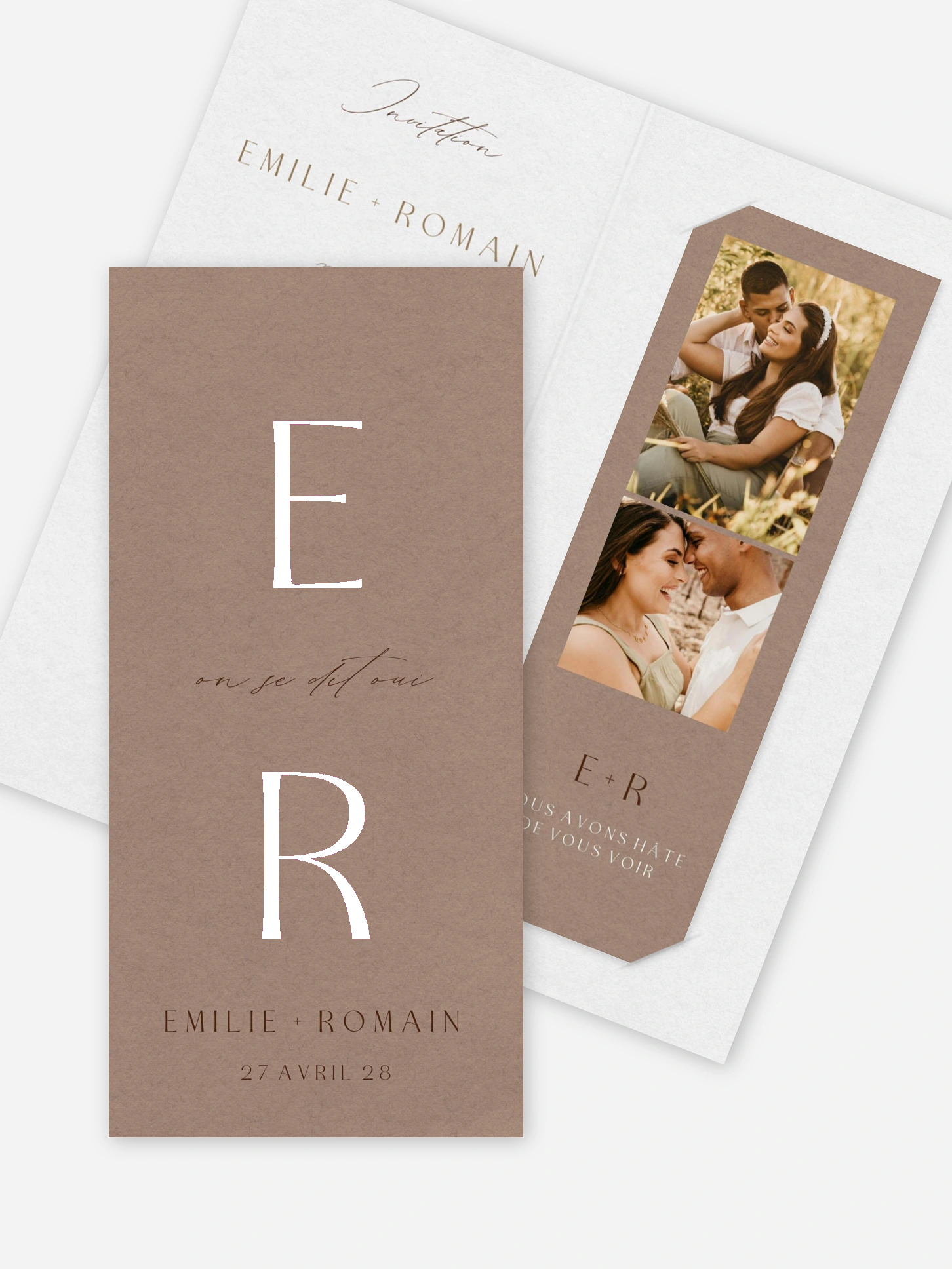 Faire-part de mariage Initiales