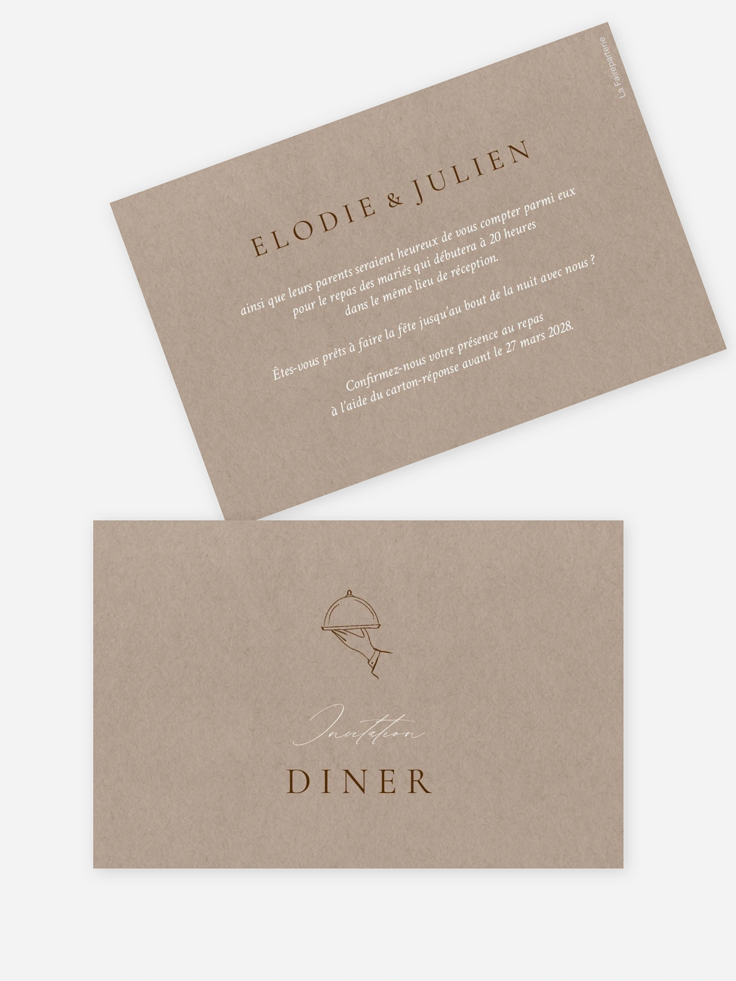 Carton d'invitation Moments mocca