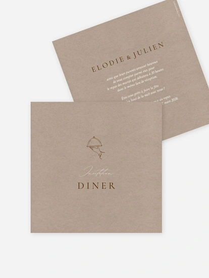 Carton d'invitation Moments mocca