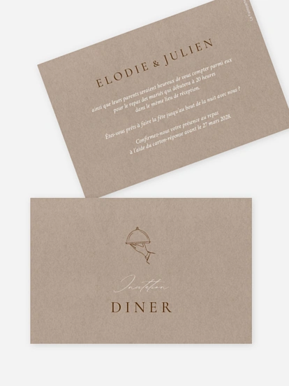 Carton d'invitation Moments mocca