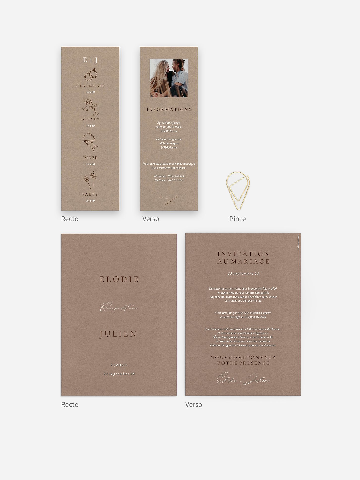 Faire-part de mariage Moments mocca