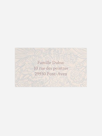 Étiquette destinataire mariage Lignes de vie