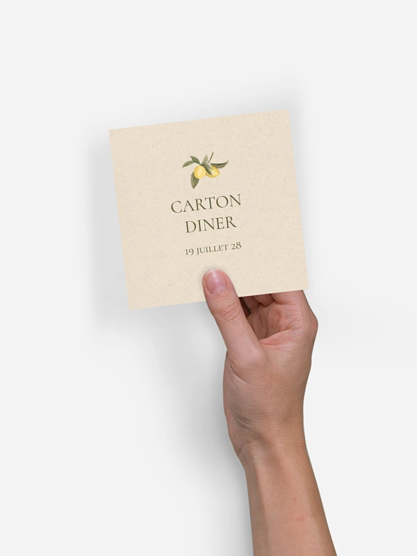 Carton d'invitation Citronnade