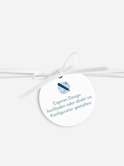 Anhänger mit Band zur Hochzeit personalisiert Eigenes Design