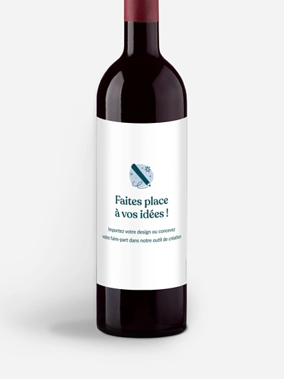 Étiquette pour bouteille 100% Personnalisable 