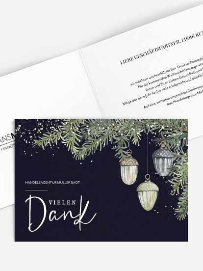 Grußkarte Baumschmuck