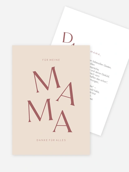 Karte zum Muttertag Team Mama