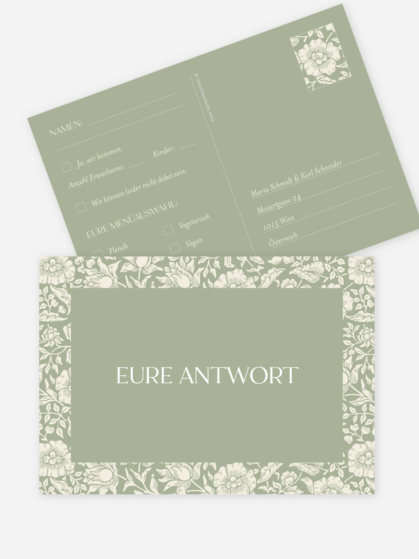 Antwortkarte Hochzeit Mallow