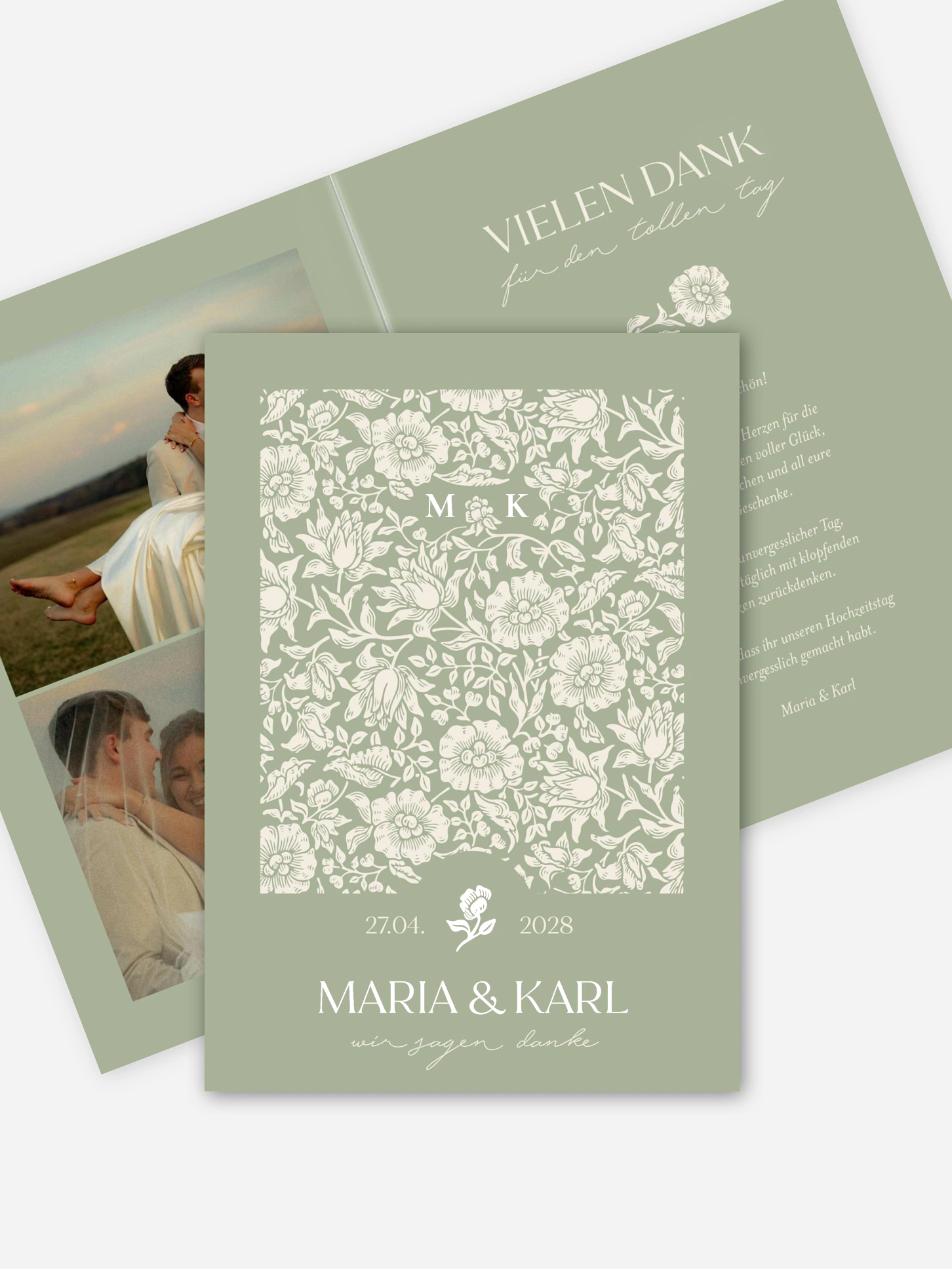 Dankeskarte Hochzeit Mallow