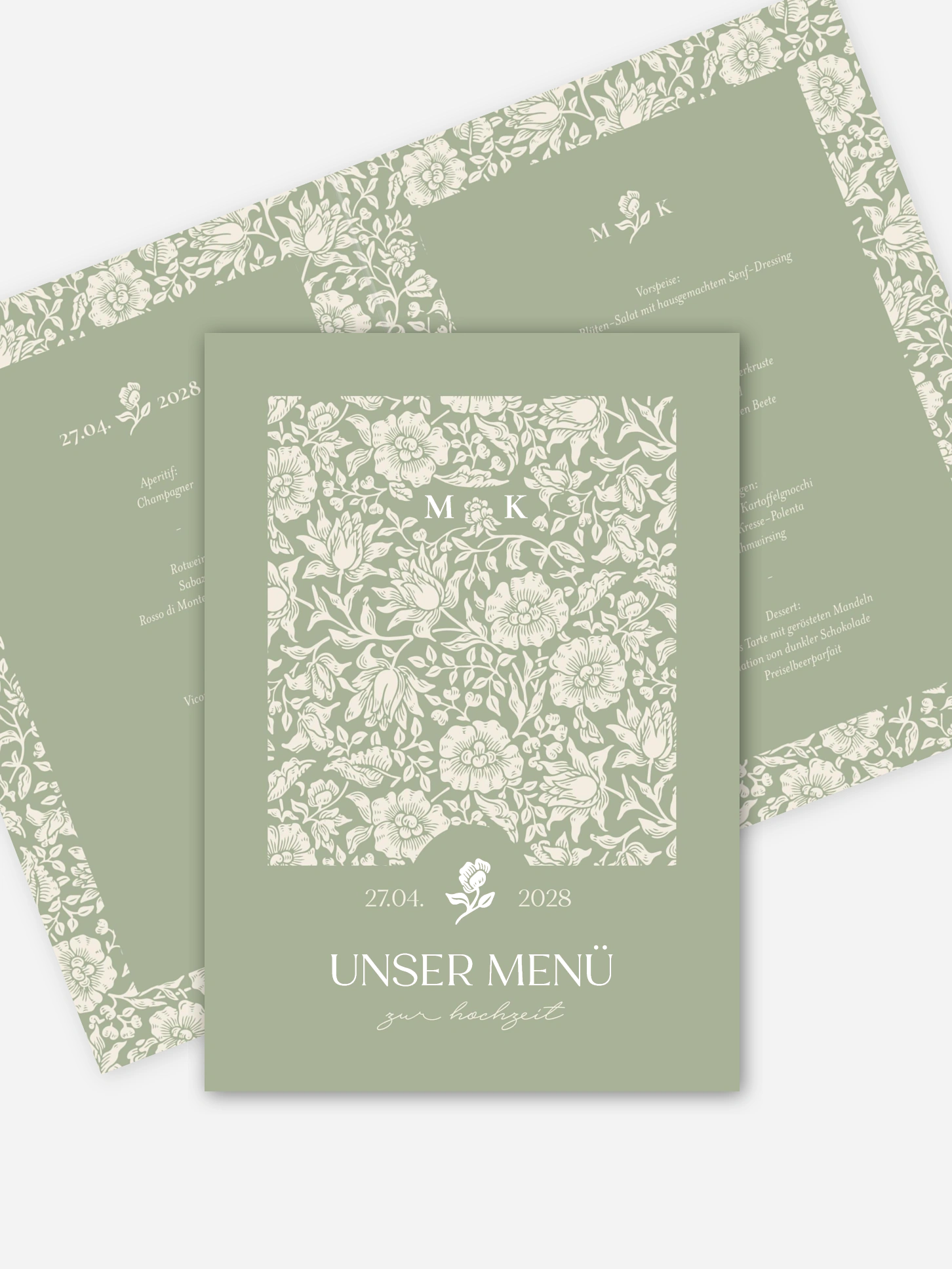 Menükarte Hochzeit Mallow