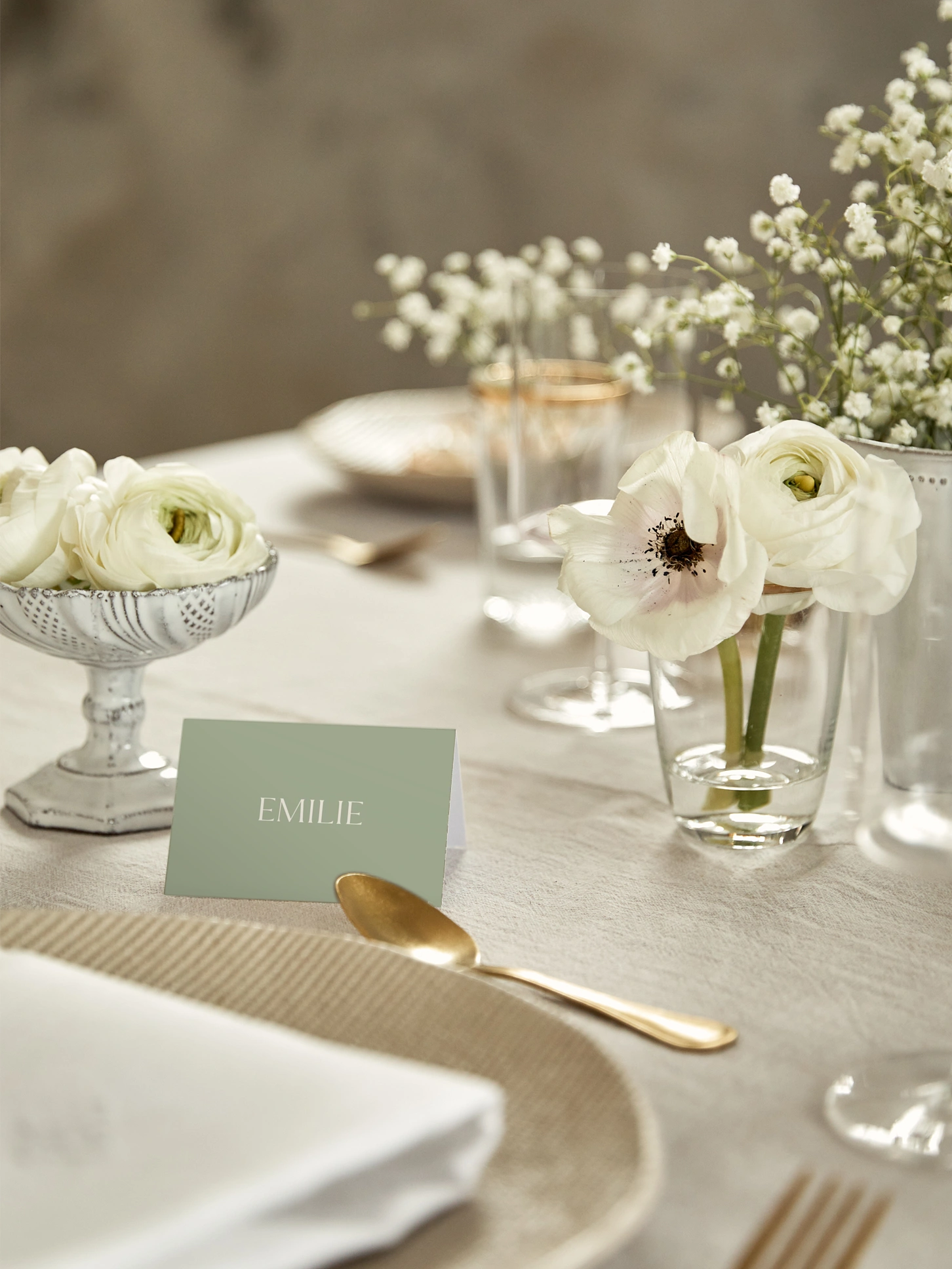Tischkarte Hochzeit Mallow
