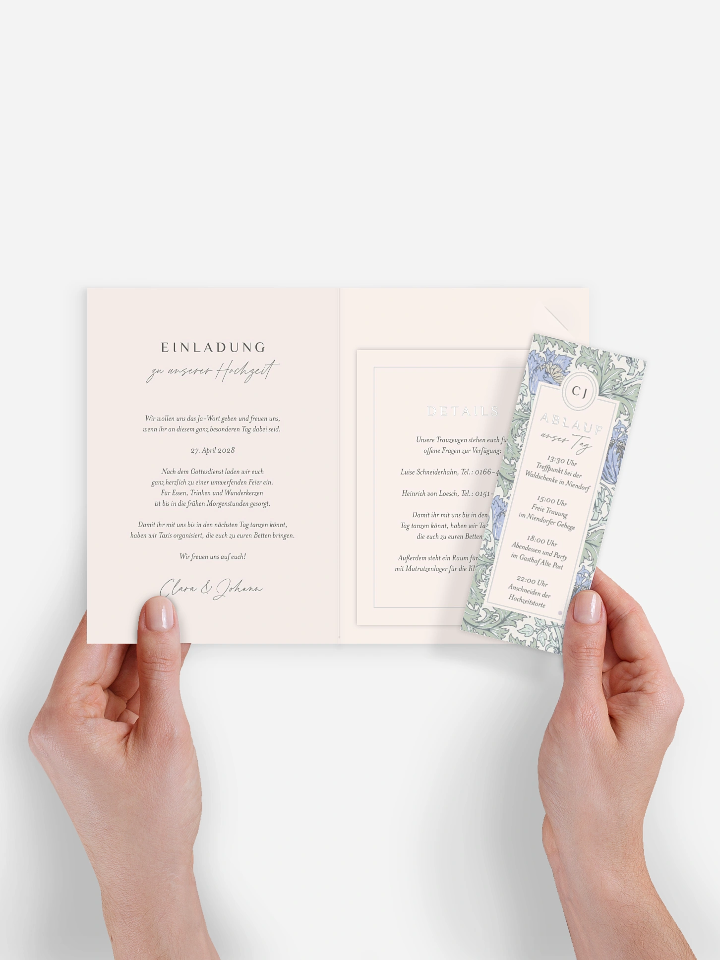 Hochzeitseinladung Anemone