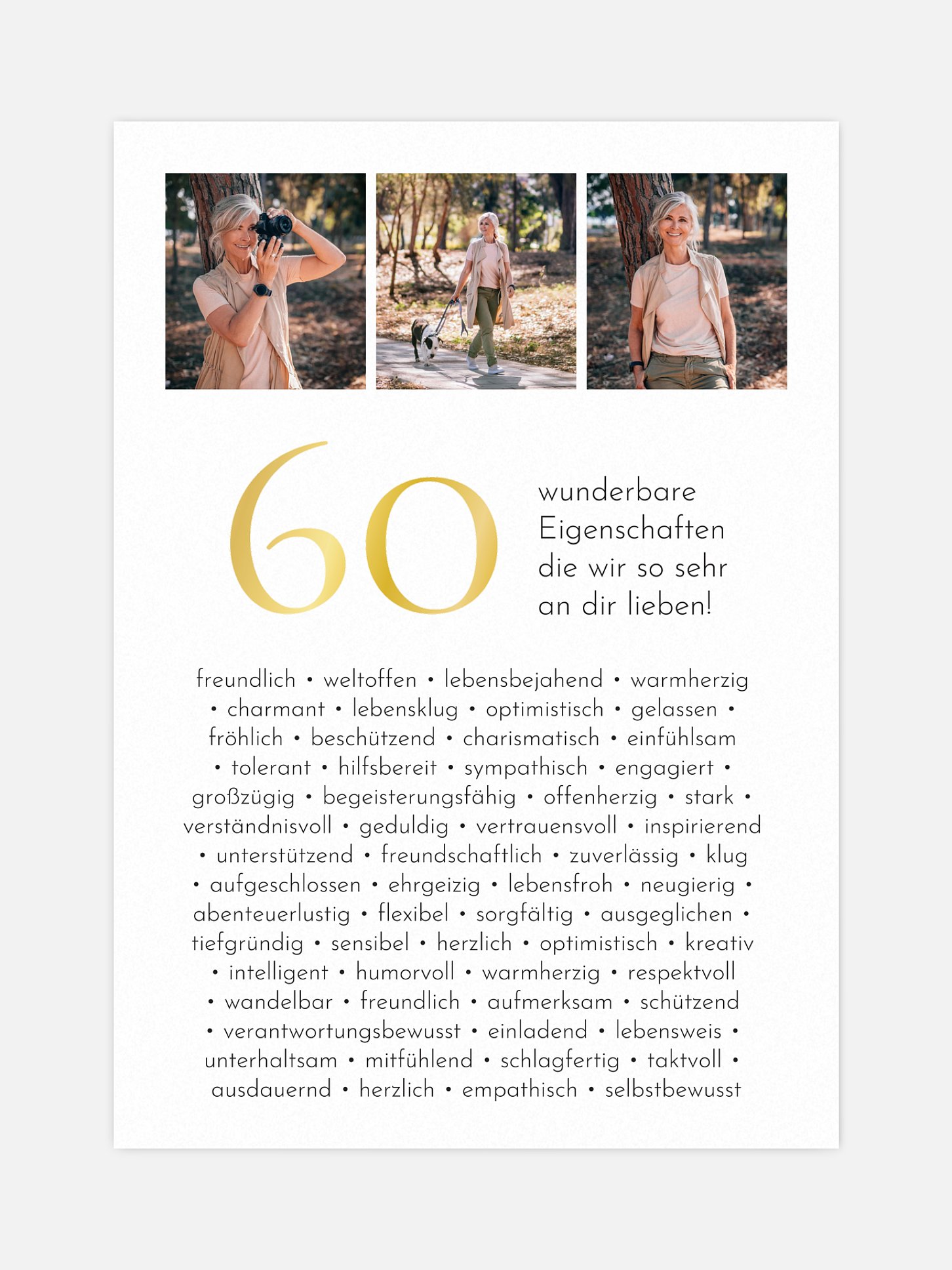 Poster 60 Eigenschaften