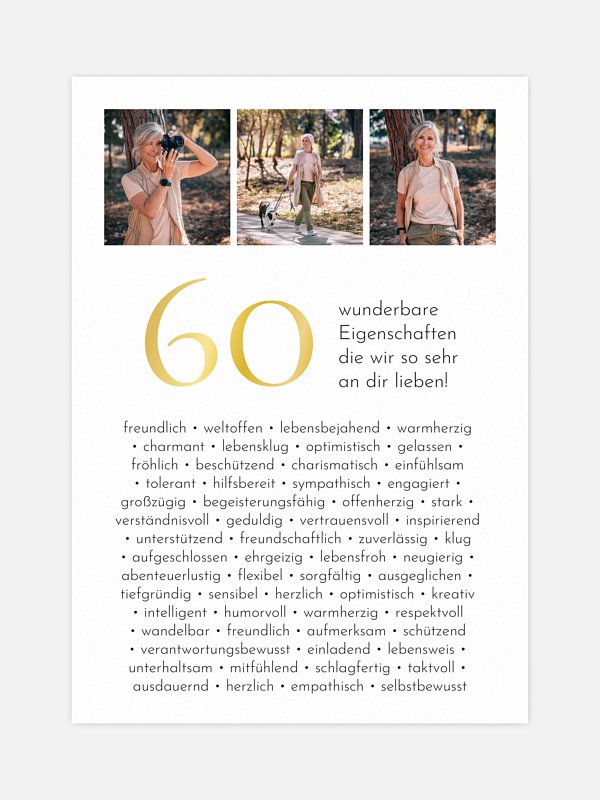 60 Eigenschaften