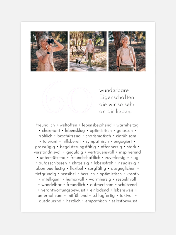 60 Eigenschaften