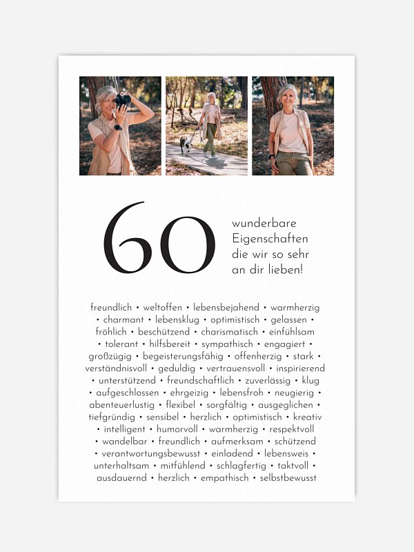 60 Eigenschaften