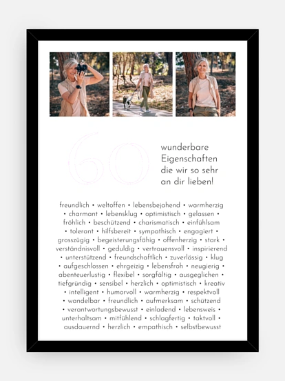 Poster 60 Eigenschaften