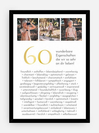 Poster 60 Eigenschaften