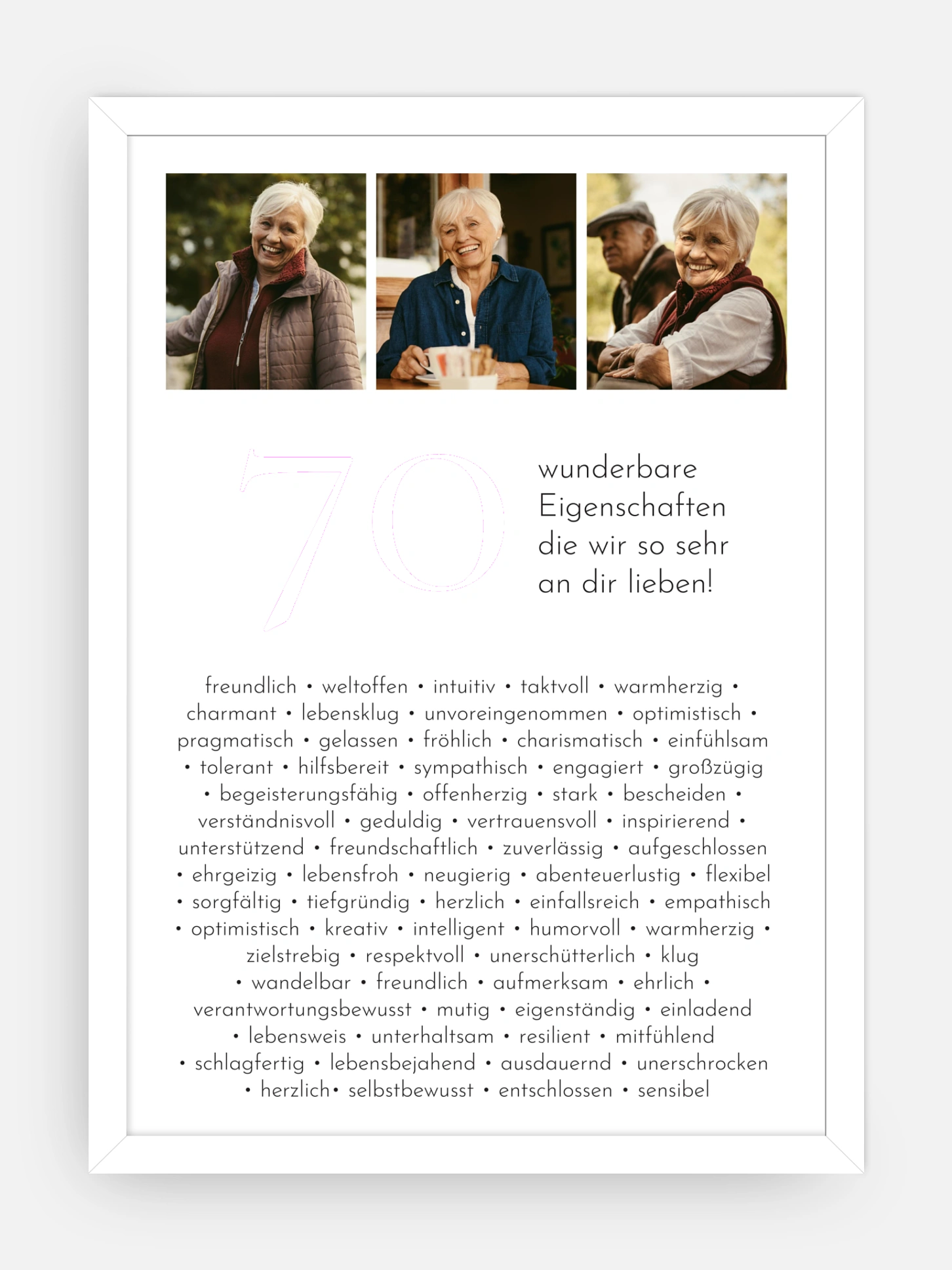 Poster 70 Eigenschaften
