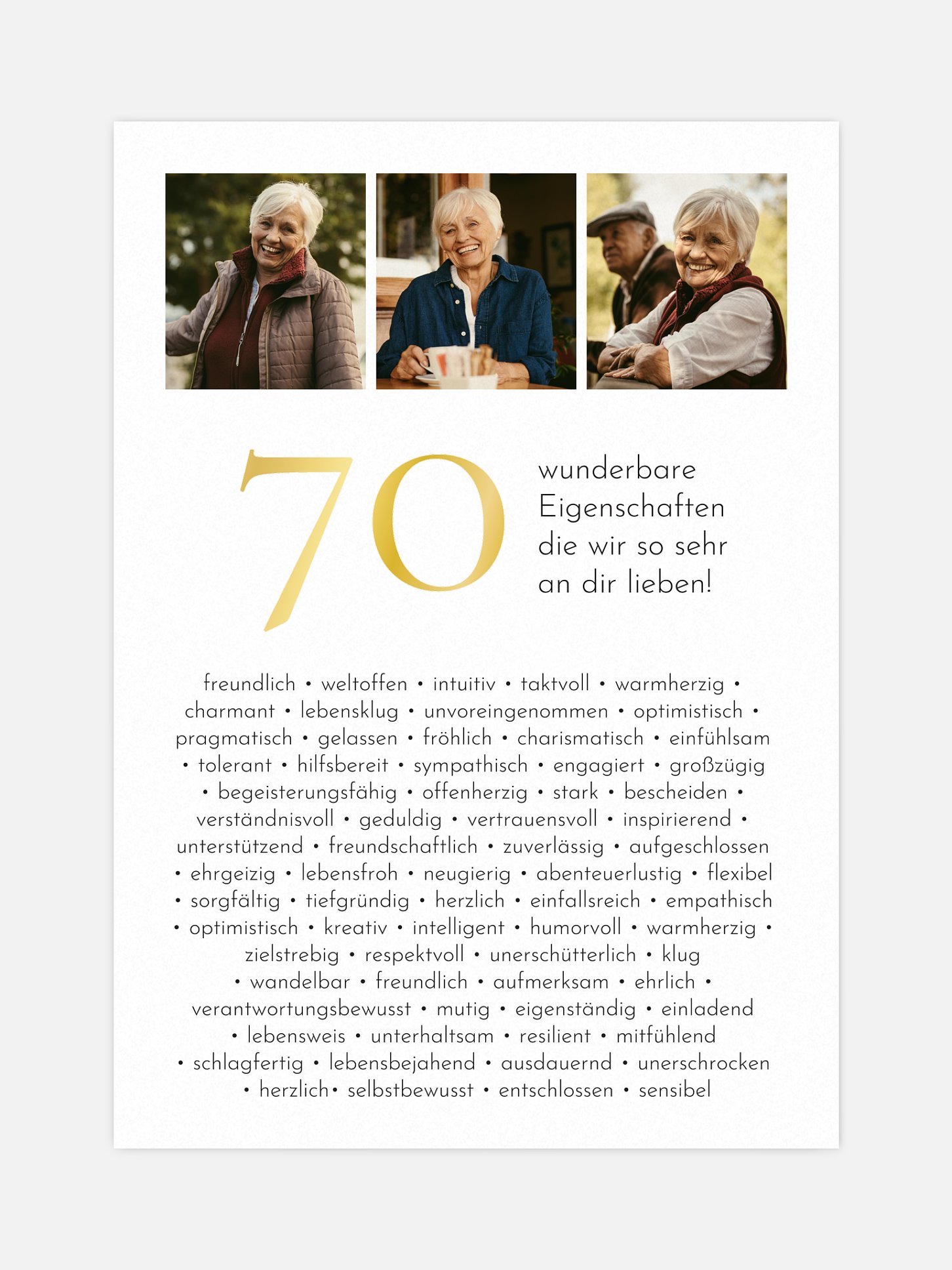 Poster 70 Eigenschaften