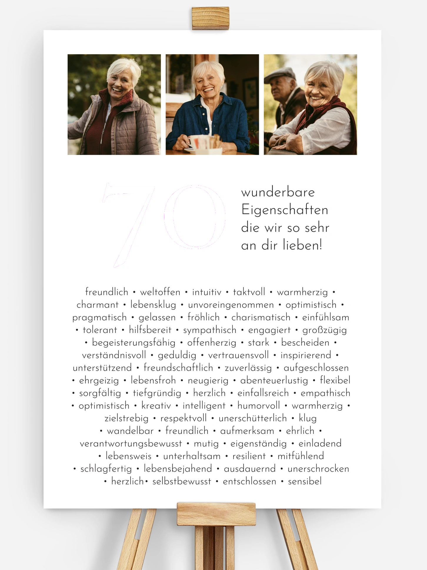 Poster 70 Eigenschaften