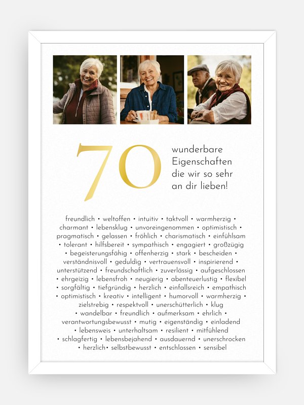 70 Eigenschaften