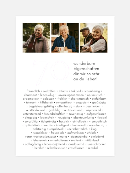 Poster 70 Eigenschaften