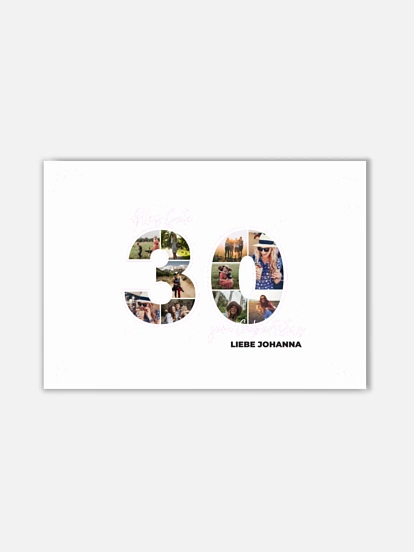 Poster Collage 30. Geburtstag
