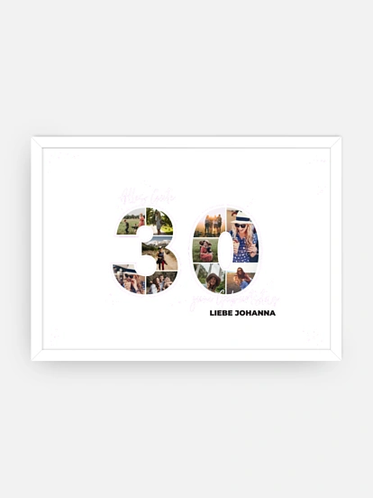Poster Collage 30. Geburtstag