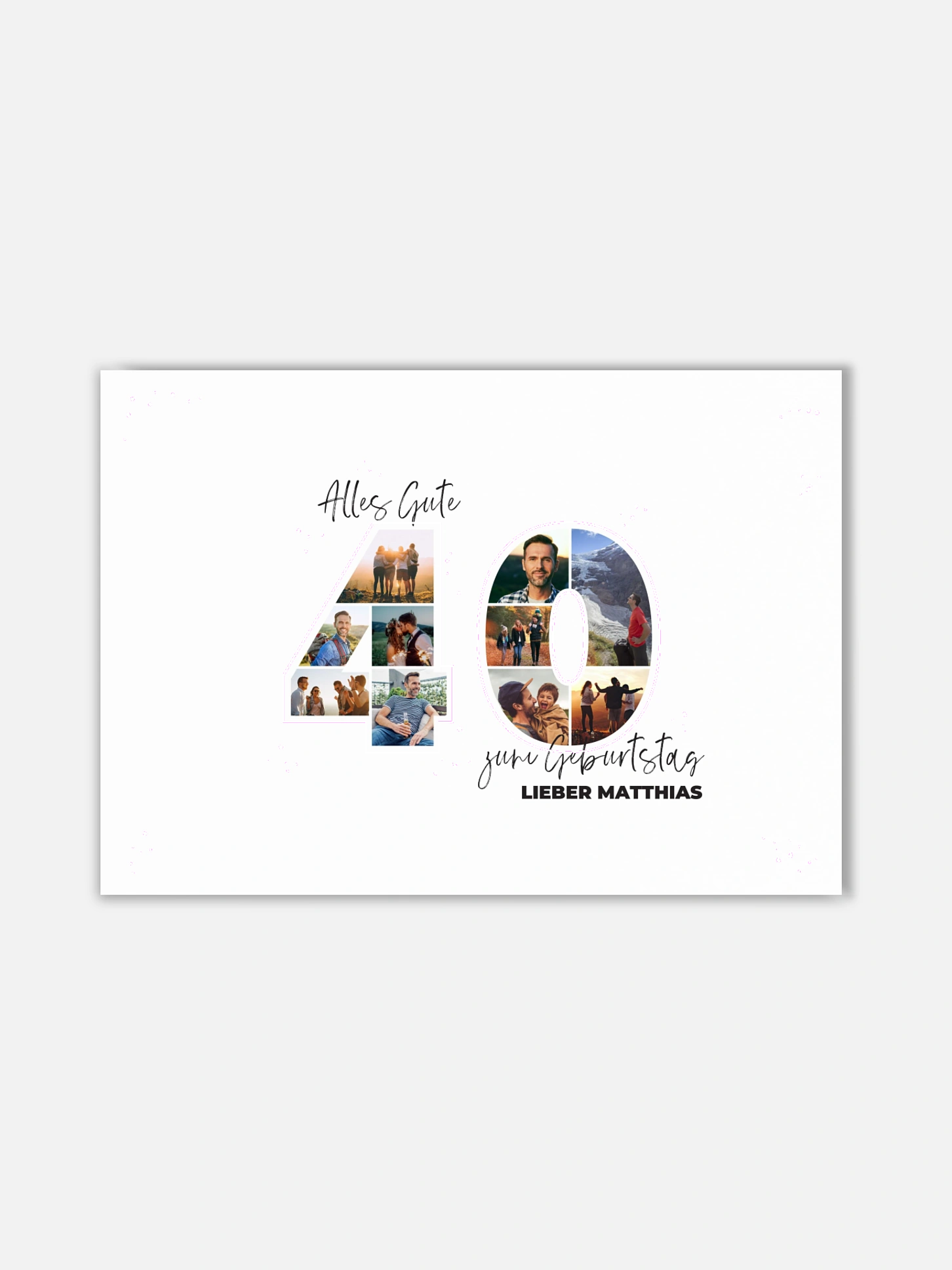 Poster Collage 40. Geburtstag