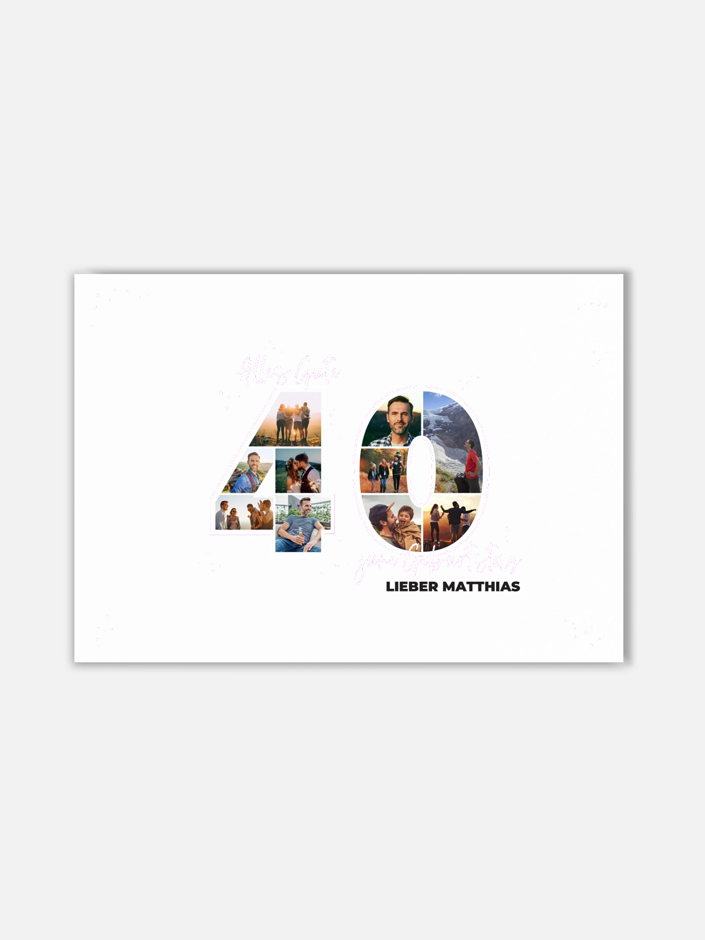 Poster Collage 40. Geburtstag