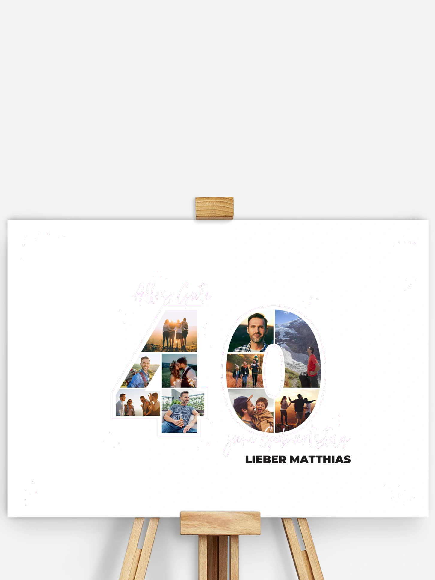 Poster Collage 40. Geburtstag