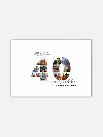 Poster Collage 40. Geburtstag