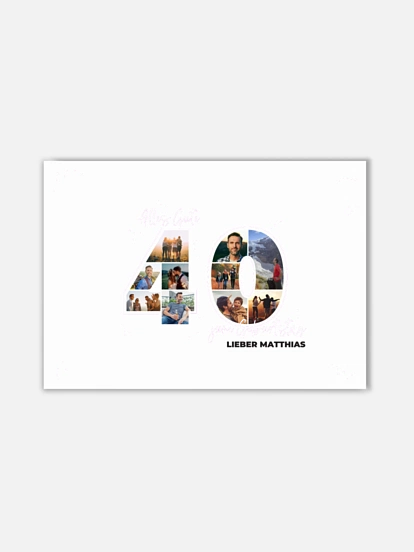 Poster Collage 40. Geburtstag