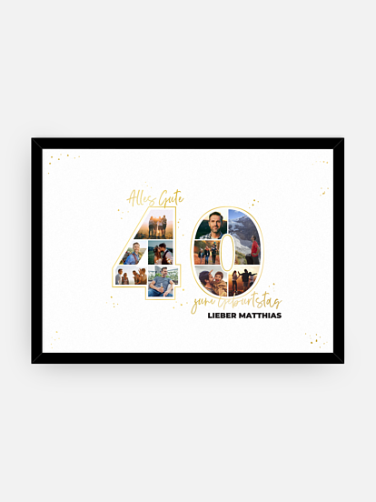 Poster Collage 40. Geburtstag