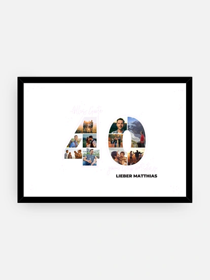 Poster Collage 40. Geburtstag