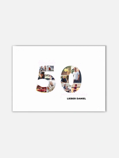 Poster Collage 50. Geburtstag