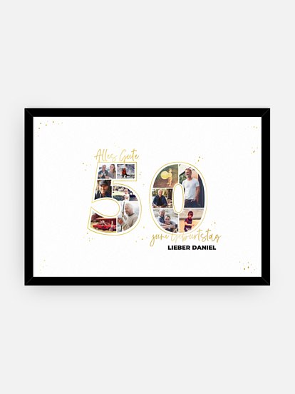 Poster Collage 50. Geburtstag
