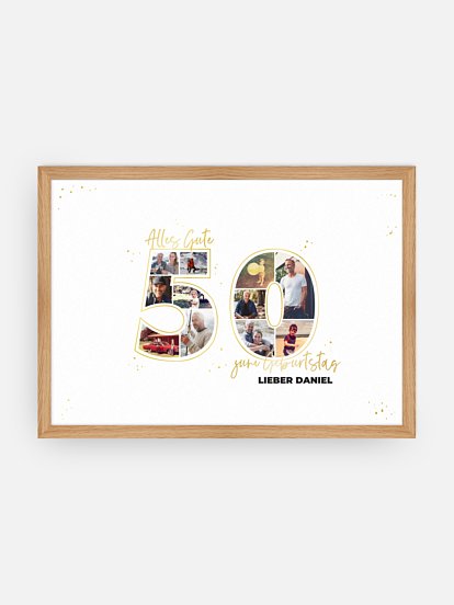 Poster Collage 50. Geburtstag