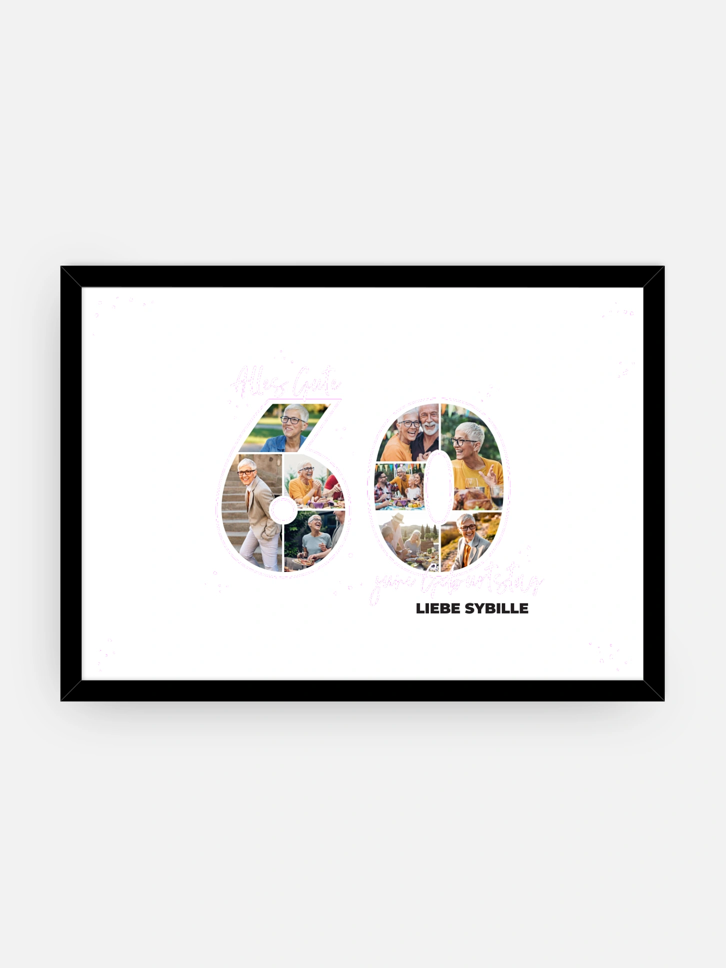 Poster Collage 60. Geburtstag
