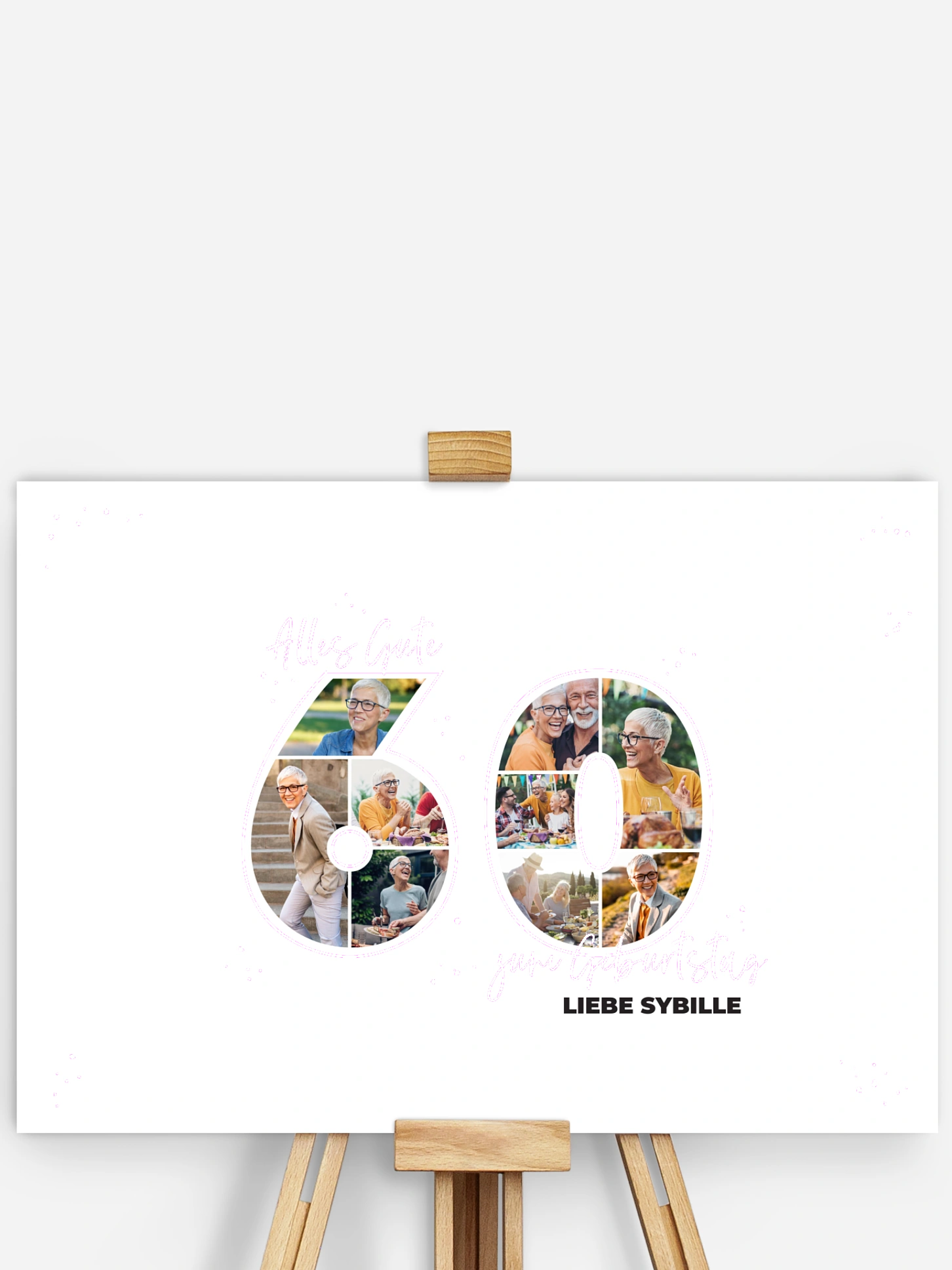 Poster Collage 60. Geburtstag