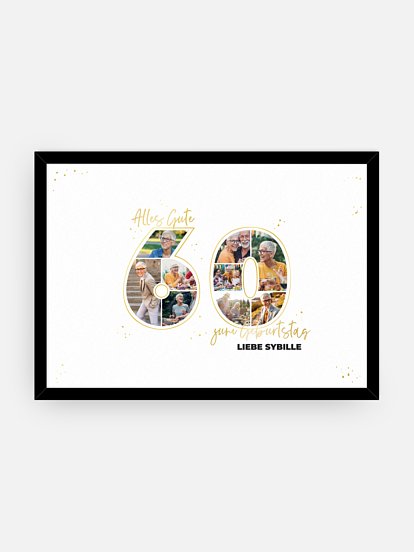 Poster Collage 60. Geburtstag