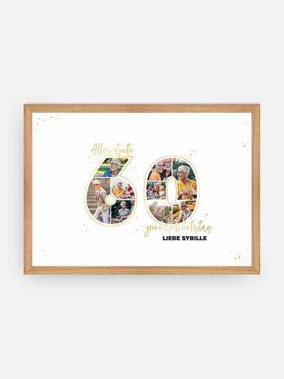 Poster Collage 60. Geburtstag